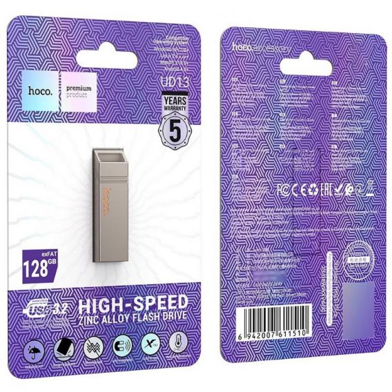 Флеш-накопичувач Hoco UD13 USB3.2 - 128GB, Gray
