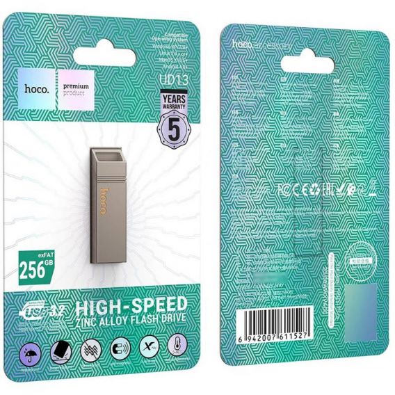 Флеш-накопичувач Hoco UD13 USB3.2 - 256GB, Gray