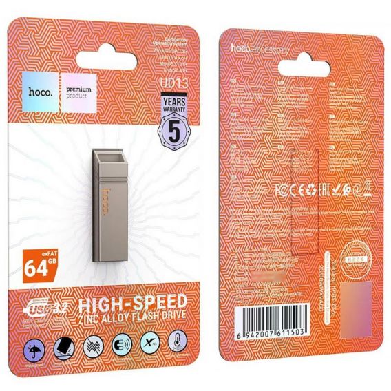 Флеш-накопичувач Hoco UD13 USB3.2 - 64GB, Gray