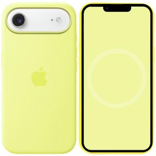 Чехол Silicone case (AAA) with Magsafe and Animation для Apple iPhone 17 Air, Neon Yellow