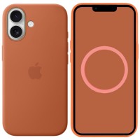 Чохол Silicone case (AAA) with Magsafe and Animation для Apple iPhone 17 (6.3") Terra Cotta