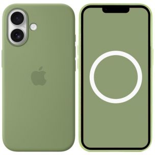Чехол Silicone case (AAA) with Magsafe and Animation для Apple iPhone 17, Light Moss