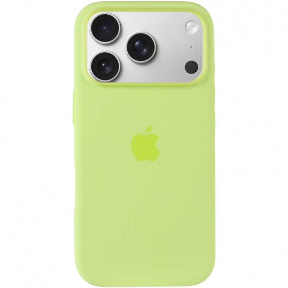 Чехол Silicone case (AAA) with Magsafe and Animation для Apple iPhone 17 Pro (6.3 дюйма) Neon Yellow