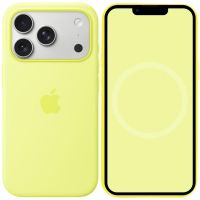 Чохол Silicone case (AAA) with Magsafe and Animation для Apple iPhone 17 Pro (6.3) Neon Yellow