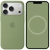 Чохол Silicone case (AAA) with Magsafe and Animation для Apple iPhone 17 Pro, Light Moss