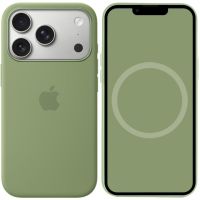 Чехол Silicone case (AAA) with Magsafe and Animation для Apple iPhone 17 Pro, Light Moss