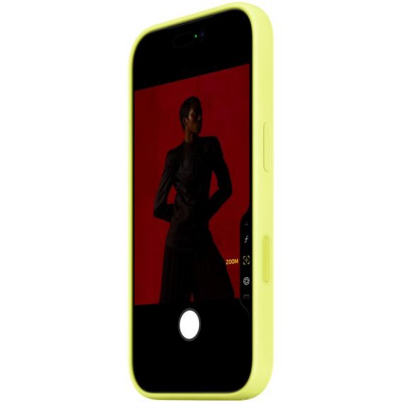 Чохол Silicone case (AAA) with Magsafe and Animation для Apple iPhone 17 Pro Max, Neon Yellow