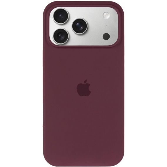 Чохол Silicone Case Full Protective (AA) для Apple iPhone 17 Pro, Бордовий / Plum