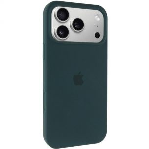 Чехол Silicone Case Full Protective (AA) для Apple iPhone 17 Pro, Зеленый / Forest green