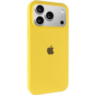 Чехол Silicone Case Full Protective (AA) для Apple iPhone 17 Pro Max, Желтый / Yellow