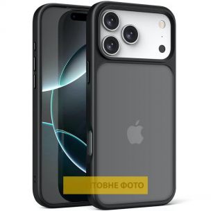 TPU+PC чохол Metal Buttons для Apple iPhone 17, Чорний / Black TPU+PC чохол Metal Buttons для Apple iPhone 17, Чорний / Black