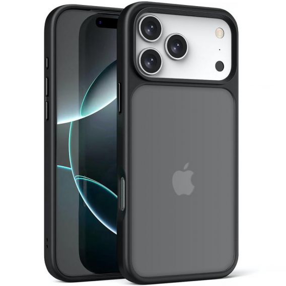 TPU+PC чохол Metal Buttons для Apple iPhone 17 Pro Max, Чорний / Black