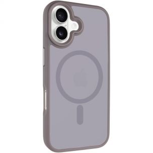 TPU+PC чехол Metal Buttons with MagSafe для Apple iPhone 17, Серый / Grey TPU+PC чехол Metal Buttons with MagSafe для Apple iPhone 17, Серый / Grey