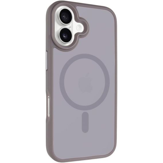TPU+PC чохол Metal Buttons with MagSafe для Apple iPhone 17, Сірий / Grey