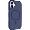 TPU+PC чохол Metal Buttons with MagSafe для Apple iPhone 17, Синій / Navy Blue