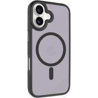TPU+PC чохол Metal Buttons with MagSafe для Apple iPhone 17 (6.3) Чорний / Black