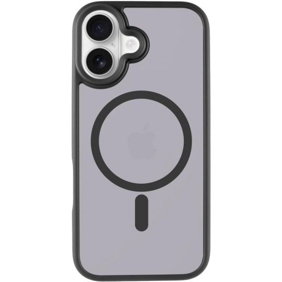 TPU+PC чохол Metal Buttons with MagSafe для Apple iPhone 17, Чорний / Black