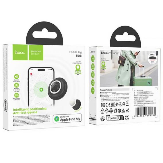 Трекер Hoco E91B Tiger (клейка основа) 230 mAh, White