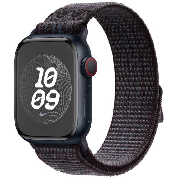 Ремінець Nylon Sport Loop для Apple Watch 38/40/41/42mm(ser.10), Black/Blue