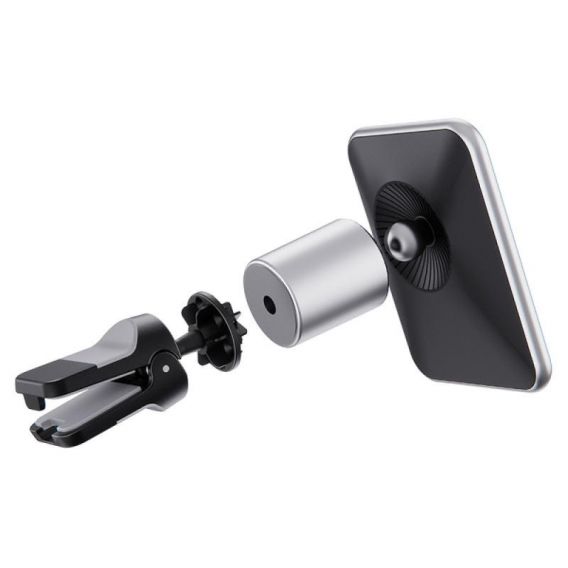 Автотримач із БЗУ Borofone BH43 Magnetic 15W, Black steel