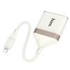 Перехідник Hoco UA40 Crystal 2in1 Lightning to SD/TF (0.15m), Apricot