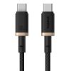 Дата кабель Baseus Dura Series Fast Charging Type-C to Type-C 100W (1m) (P10377803U01), Gold / Black