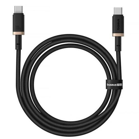 Дата кабель Baseus Dura Series Fast Charging Type-C to Type-C 100W (1m) (P10377803U01), Gold / Black