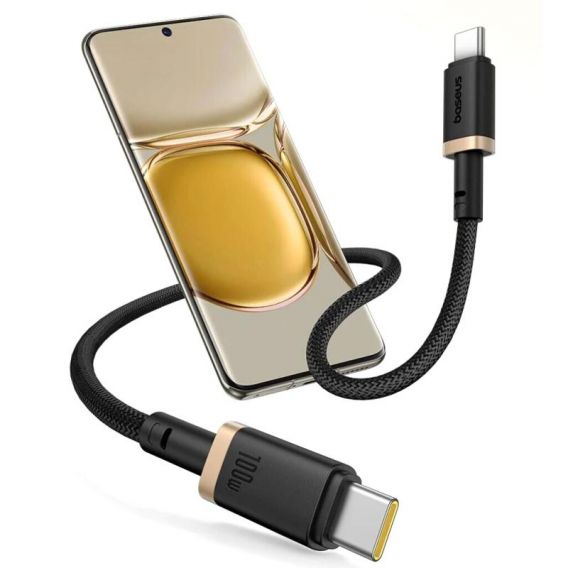 Дата кабель Baseus Dura Series Fast Charging Type-C to Type-C 100W (1m) (P10377803U01), Gold / Black