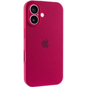 Чохол Silicone Case Full Camera Protective (AA) для Apple iPhone 17, Червоний / Rose Red