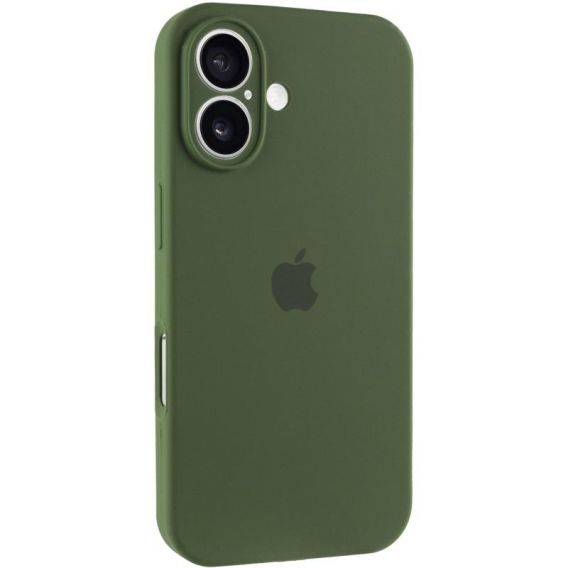 Чохол Silicone Case Full Camera Protective (AA) для Apple iPhone 17, Зелений / Dark Olive