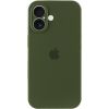 Чохол Silicone Case Full Camera Protective (AA) для Apple iPhone 17, Зелений / Dark Olive