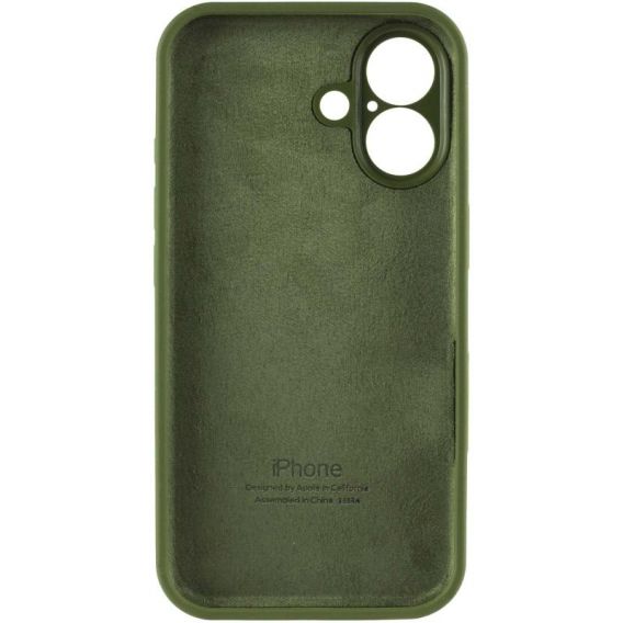 Чохол Silicone Case Full Camera Protective (AA) для Apple iPhone 17, Зелений / Dark Olive