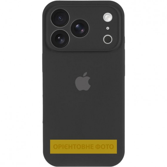 Чохол Silicone Case Full Camera Protective (AA) для Apple iPhone 17 Pro (6.3") Чорний / Black