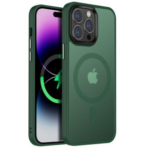 Чехол Ummi Colorful with MagSafe для Apple iPhone 15 Pro, Зеленый / Dark Green