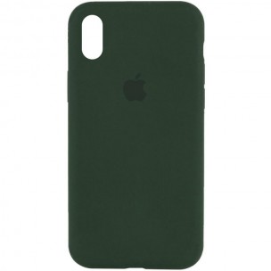Чехол Silicone Case Full Protective (AA) для Apple iPhone X / XS (5.8 дюйма) Зеленый / Cyprus Green