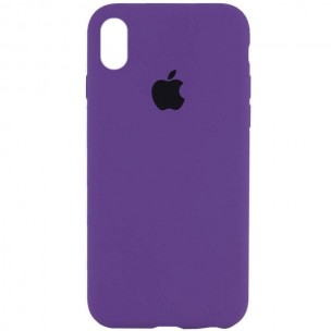 Чехол Silicone Case Full Protective (AA) для Apple iPhone X / XS (5.8 дюйма) Фиолетовый / Amethyst