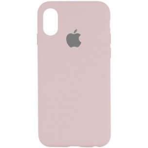 Чохол Silicone Case Full Protective (AA) для Apple iPhone X / XS (5.8") Рожевий / Chalk Pink