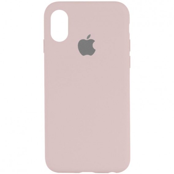 Чохол Silicone Case Full Protective (AA) для Apple iPhone X / XS (5.8") Рожевий / Chalk Pink