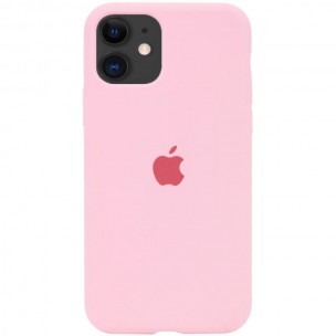 Чехол Silicone Case Full Protective (AA) для Apple iPhone 11 (6.1 дюйма) Розовый / Light pink