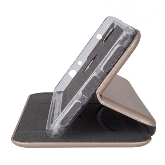 Кожаный чехол-книжка Classy для Xiaomi Redmi Note 8T Золотой