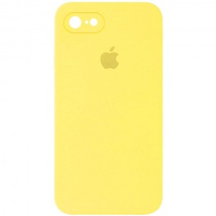 Чохол Silicone Case Square Full Camera Protective (AA) для Apple iPhone 6/6s (4.7") Жовтий / Yellow