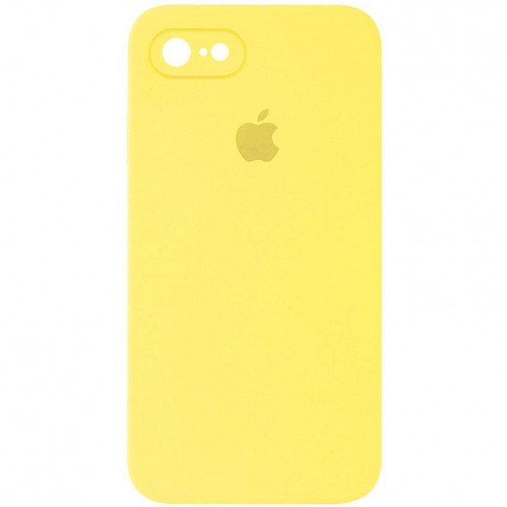 Чехол Silicone Case Square Full Camera Protective (AA) для Apple iPhone 6/6s (4.7") Желтый / Yellow