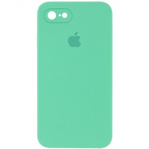 Чехол Silicone Case Square Full Camera Protective (AA) для Apple iPhone 6/6s (4.7 дюйма) Зеленый / Spearmint