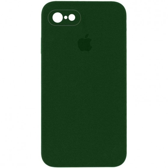 Чохол Silicone Case Square Full Camera Protective (AA) для Apple iPhone 6/6s (4.7") Зелений / Army green