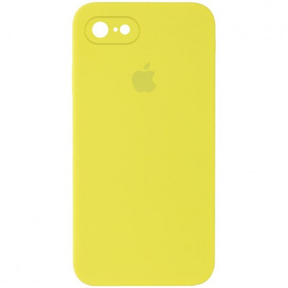 Чохол Silicone Case Square Full Camera Protective (AA) для Apple iPhone 6/6s (4.7") Жовтий / Bright Yellow