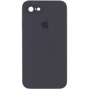 Чехол Silicone Case Square Full Camera Protective (AA) для Apple iPhone 7/8/SE (2020) (4.7 дюйма) Серый / Dark Gray