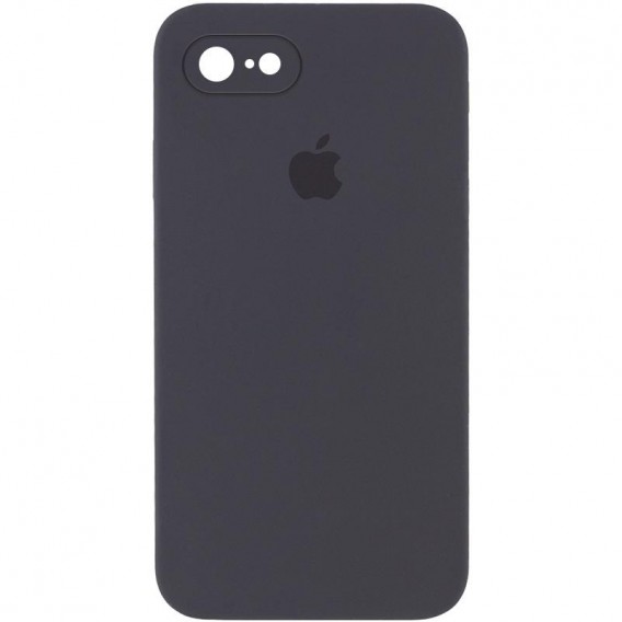 Чохол Silicone Case Square Full Camera Protective (AA) для Apple iPhone 7/8/SE (2020) (4.7") Сірий / Dark Gray