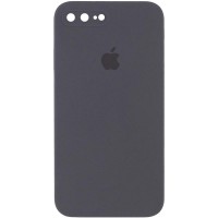 Чохол Silicone Case Square Full Camera Protective (AA) для Apple iPhone 7 plus/8 plus (5.5") Сірий / Charcoal Gray