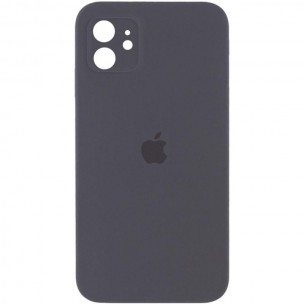 Чехол Silicone Case Square Full Camera Protective (AA) для Apple iPhone 11 (6.1 дюйма) Серый / Charcoal Gray