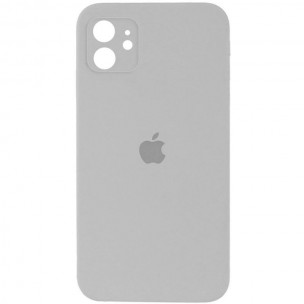 Чохол Silicone Case Square Full Camera Protective (AA) для Apple iPhone 11 (6.1") Сірий / Light Grey
